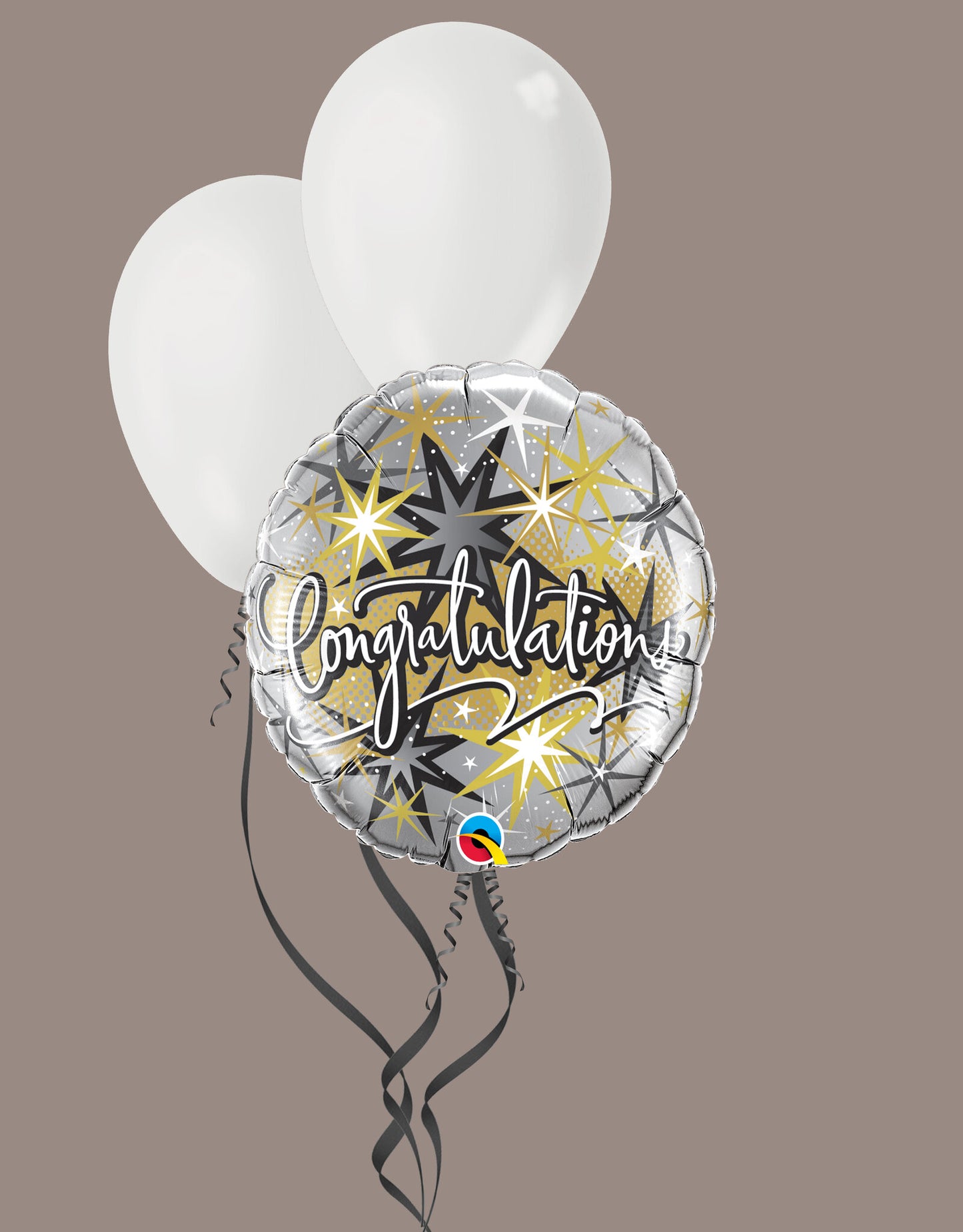 Congratulations (White/ Silver Set) Balloons