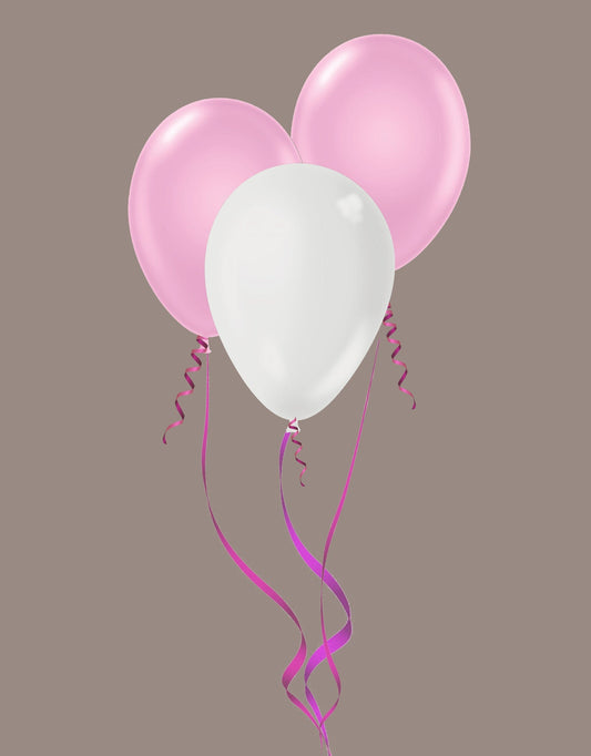 Pink Helium Balloons Set