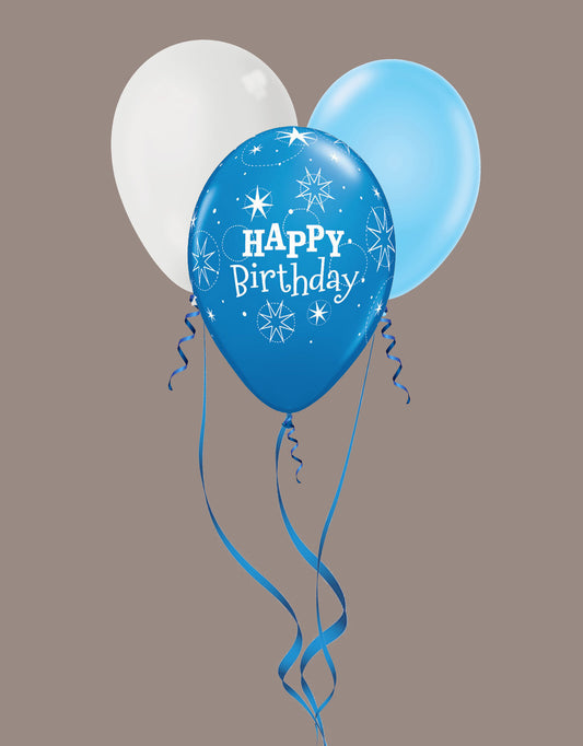 Happy Birthday (Dark Blue Set) Balloons