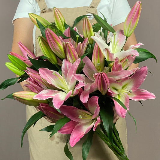 Bunch of Oriental Lily Pink